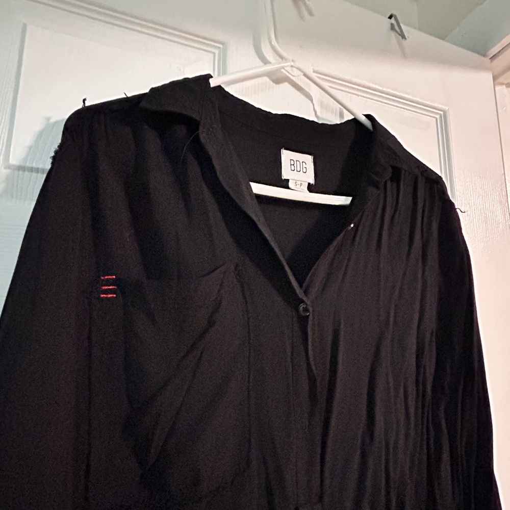 BDG Black Button Down Shirt